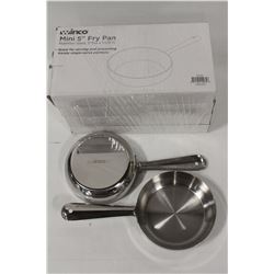 LOT OF 4 NEW WINCO 5" S/S MINI FRY PAN