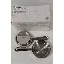 LOT OF 4 NEW WINCO 5" S/S MINI FRY PAN