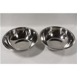 LOT OF 2 NEW WINCO 5 QT S/S MIXING BOWLS