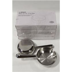LOT OF 4 NEW WINCO 4.5" S/S MINI FRY PANS