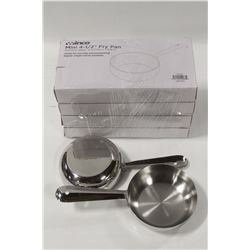 LOT OF 4 NEW WINCO 4.5" S/S MINI FRY PANS