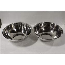 LOT OF 2 NEW WINCO 8 QT S/S MIXING BOWLS