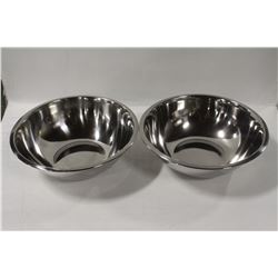 LOT OF 2 NEW WINCO 8 QT S/S MIXING BOWLS