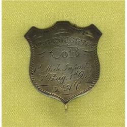 Engraved 1st Michigan Silver I.D. Pin 
