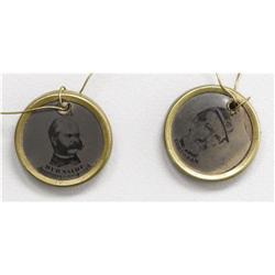 Union Ferrotype Charms Showing Federal Officers 