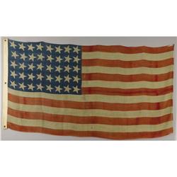Civil War Veteran's 40 Star U.S. Coffin Flag 