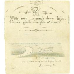 Unique Cobb's Legion Confederate Valentine 