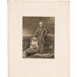 Lithograph of Lee at Jackson's Grave 