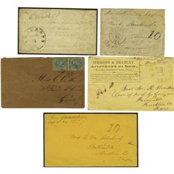 Five Texas Confederate Covers 