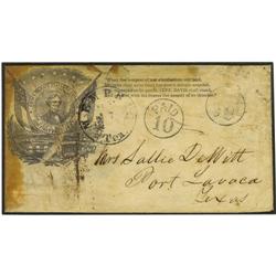 Rare Jefferson Davis Confederate Patriotic Cover 