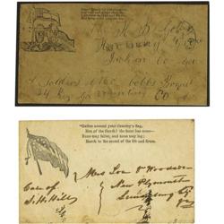 Two Postally Used Confederate Patriotic Covers. 