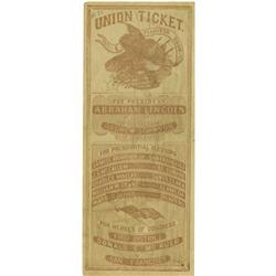 1864 Abraham Lincoln Ballot 