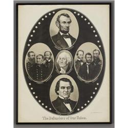 Lincoln and Johnson Lithograph 
