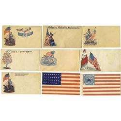 Lot of 65 Civil War Covers With Flag Themes 