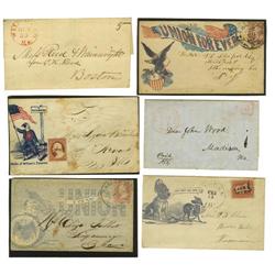 Four Postally Used Union Patriotic Covers 