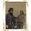 Image 1 : Gem Size Tintype of Union Officer and Contraband 