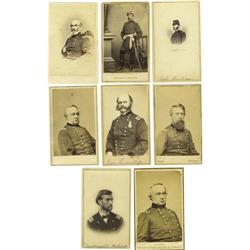 Cartes de Visite of Eight Union Generals 