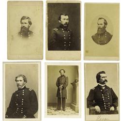 Eleven Various Union Generals Cartes de Visite. 