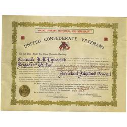 Four United Confederate Veterans Certificates 