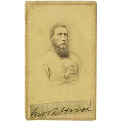 Signed Confederate General John B. Hood CDV 