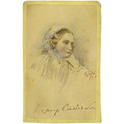 Signed Mary Custis Lee CDV 