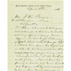 General E. O. C. Ord Autograph Letter Signed 