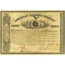 1861 Stock Certificate, Signed by Wells & Fargo 