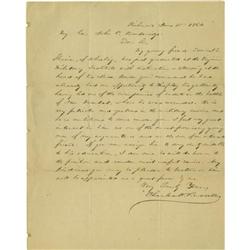 War-Dated Letter to General John C. Breckinridge 