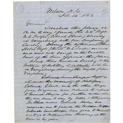 North Carolina Confederate Signatures 