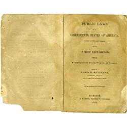 Confederate Congressional Imprint 