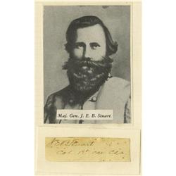 Confederate General JEB Stuart Autograph 