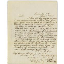 JEB Stuart Autograph Letter Signed Dec. 21, 1855 