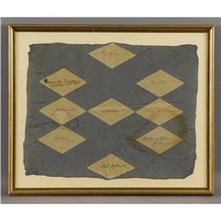 Lincoln and First Cabinet Signed CW Signal Flag 