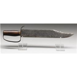 Massive Confederate D-Guard Bowie Knife, 20.25" 