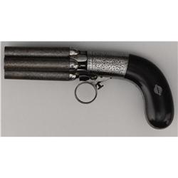 Mariette Brevet Five Barreled Pepperbox Revolver 