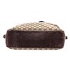 Image 3 : Gucci Brown GG Canvas Leather Buckle Tote Bag