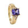 Image 4 : 1.91 ctw Tanzanite and Diamond Ring - 14KT Yellow Gold