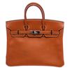 Image 2 : Hermes Brown Togo Leather Birkin 25 cm Handbag