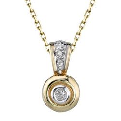 14k Yellow Gold 0.05CTW Diamond Pendant, (I1-I2/H-I)