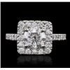 Image 2 : 14KT White Gold 1.97 ctw Brilliant Cut Diamond Ring