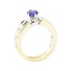 Image 4 : 1.28 ctw Sapphire and Diamond Ring - 14KT Yellow and White Gold