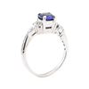 Image 4 : 1.41 ctw Sapphire and Diamond Ring - Platinum