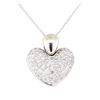Image 2 : 0.67 ctw Diamond Heart Pendant with Chain - 14KT and 18KT White Gold