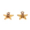 Image 2 : Chanel Black Enamel Gold Tone CC Star Clip On Earrings