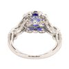 Image 3 : 1.36 ctw Sapphire and Diamond Ring - 18KT White Gold