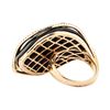 Image 3 : 1.12 ctw Diamond and Black Coral Ring - 14KT Rose Gold