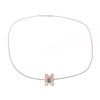 Image 2 : Hermes Pink Enamel Cage d'H Pendant Necklace