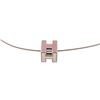 Image 3 : Hermes Pink Enamel Cage d'H Pendant Necklace