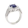 Image 4 : 2.27 ctw Sapphire and Diamond Ring - 18KT White Gold