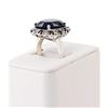 Image 3 : 18.60 ctw Dark Blue Sapphire and 0.83 ctw Diamond 14K White Gold Ring